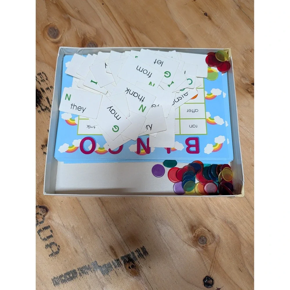 Frank Schaffer Sight Words Bingo Game Kids OS Green Good Educational 90s FS-2002